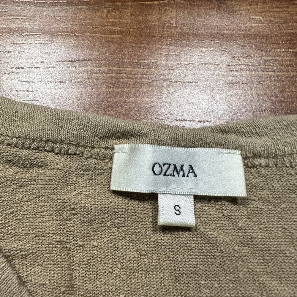 Ozma Of California Crop Cardigan Womens S Brown 100% Raw Silk Lightweight Luxury - Picture 9 of 11